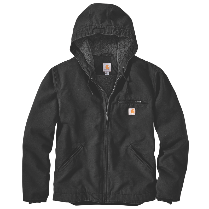 Blouson de travail à capuche doublure Sherpa Cotton Duck image